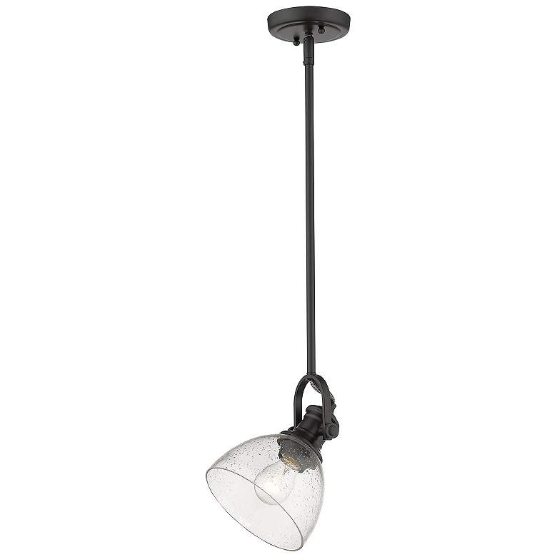 Hines 7" Wide Matte Black Mini Pendant Light
