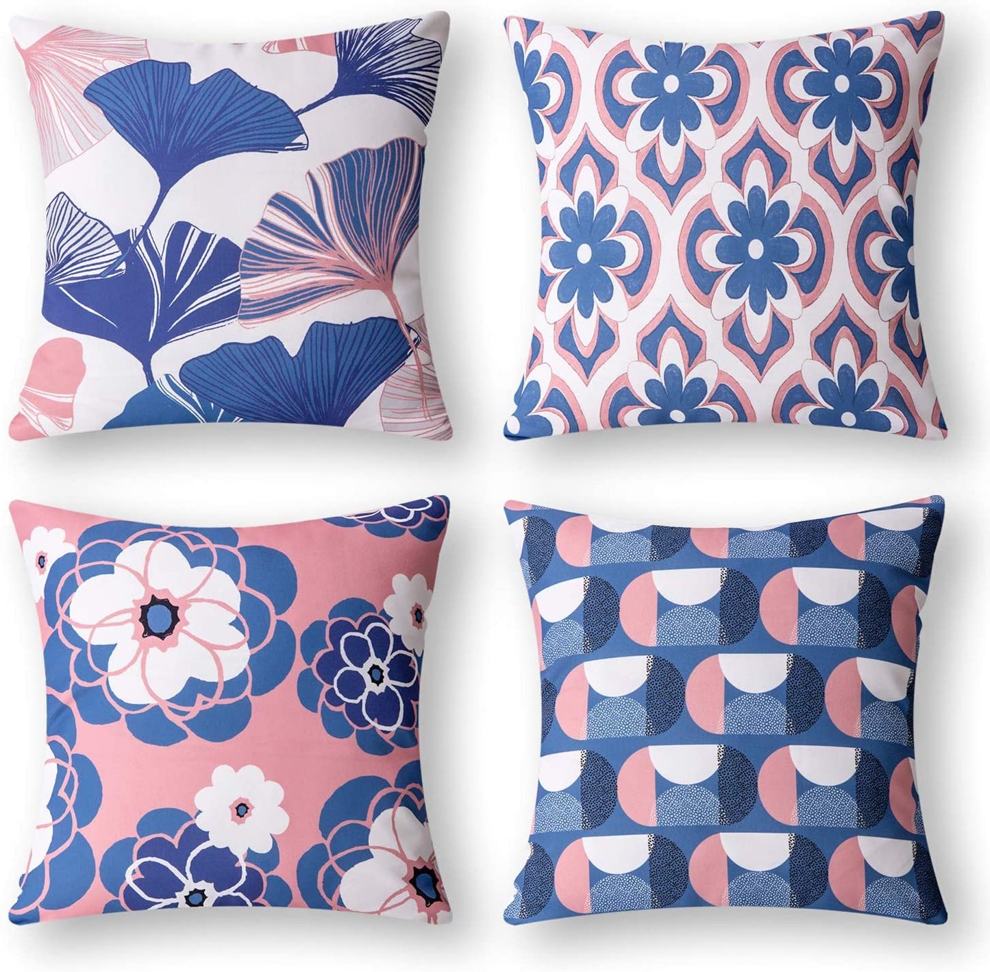 Set of 4 New Living Series Ginkgo Double Side Print Decorative Throw Pillow Case Cushion Cover