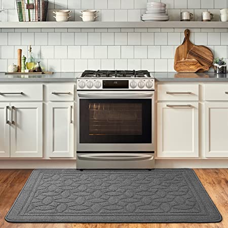 Kitchen Rugs and Mats Washable [2 PCS],Non-Skid Natural Rubber Kitchen Mats  for Floor, Runner Rugs Set for Kitchen Floor,Front of Sink, Hallway