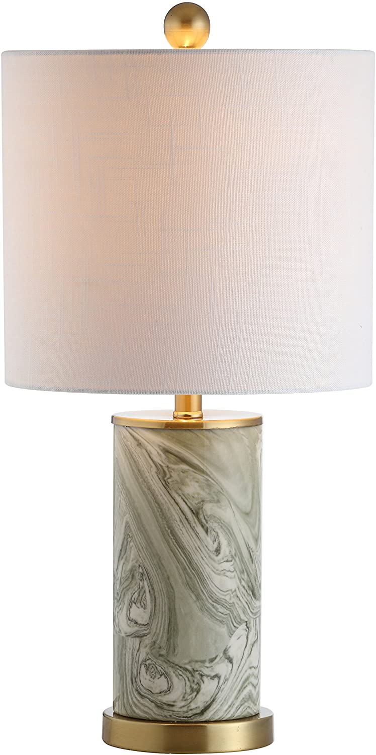 Swirl 20.5" Ceramic LED Table Lamp Gray/Green