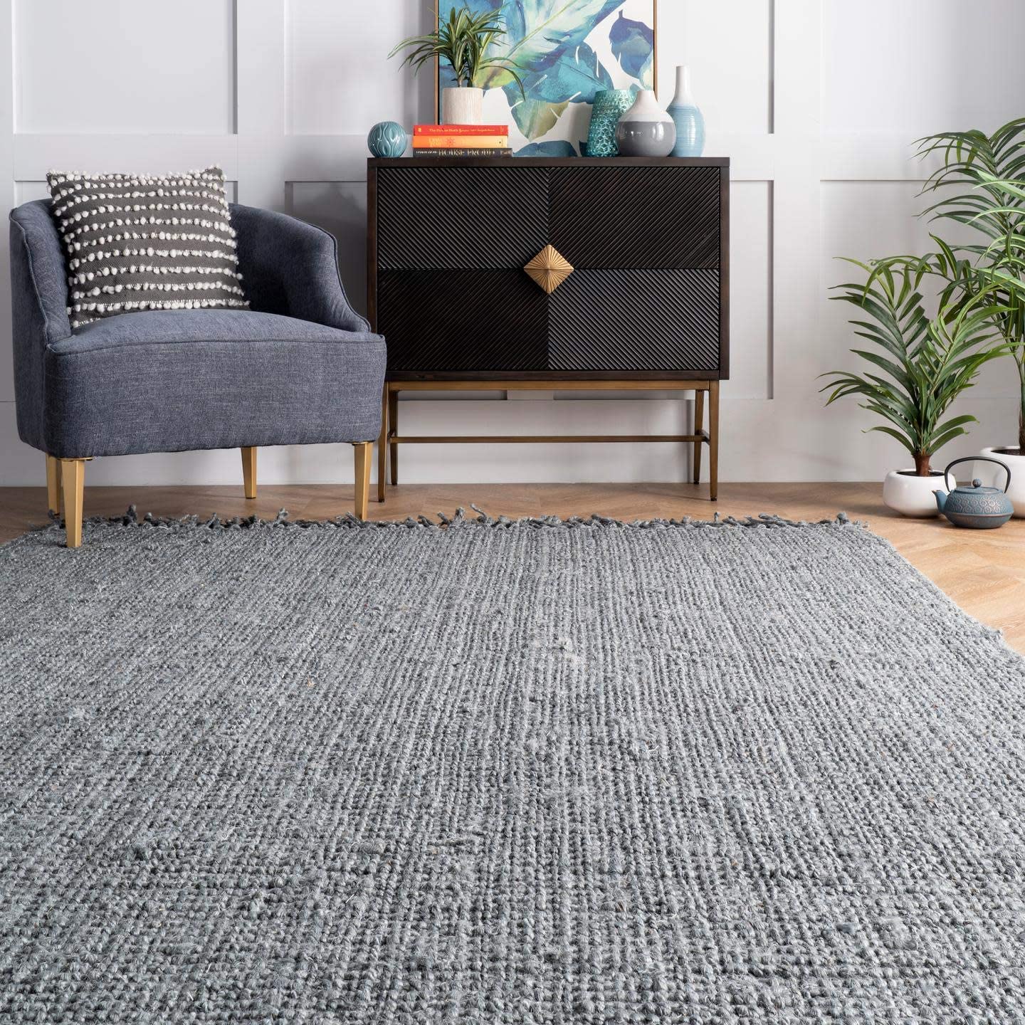 Chunky Loop Grey Jute Rug - Multiple sizes available – Joanna Home Decor