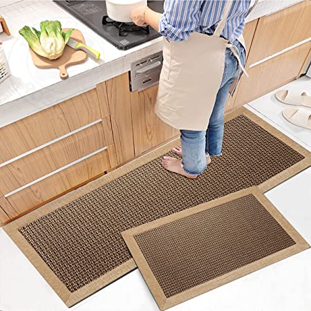 Malenny Kitchen Rugs and Mats Washable Non-Skid Natural Rubber Kitchen Mats (Set of 2) Gracie Oaks Color: Oats