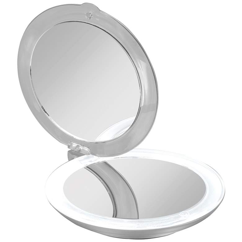 Next Generation Silver LED Lighted Ultimate Compact Mirror
