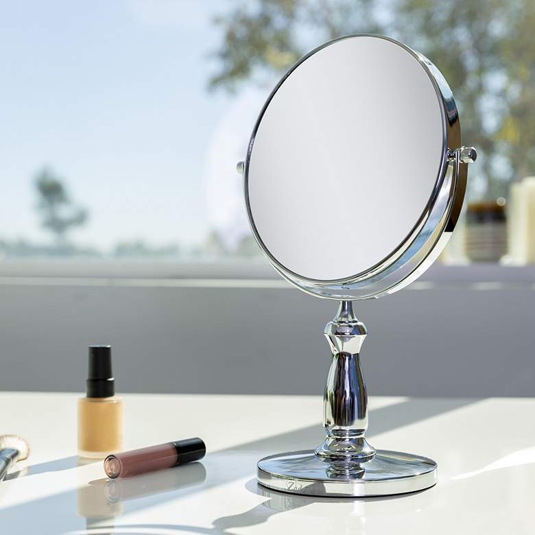 Chrome Dual-Sided 1X/8X Magnified Swivel Vanity Mirror