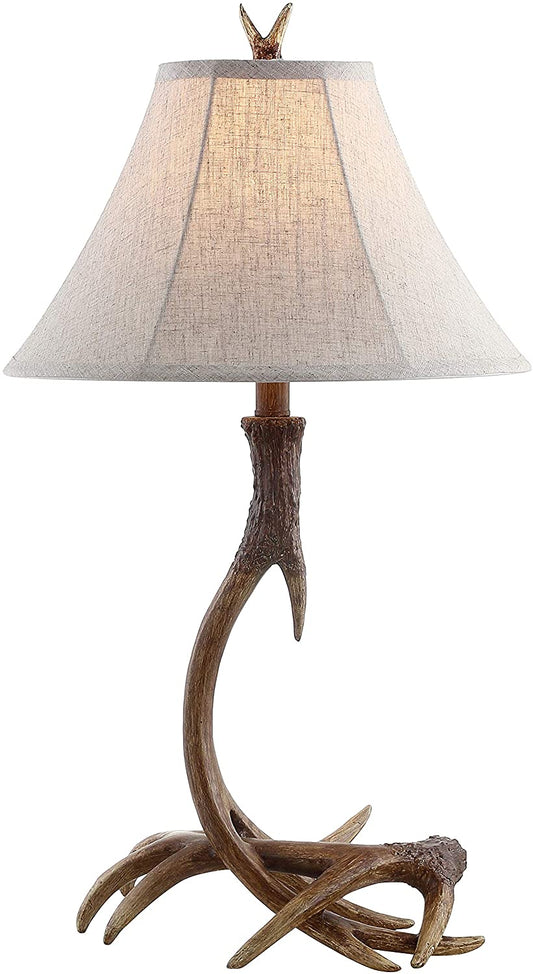 Antler 27.5" Rustic Resin LED Lamp Brown