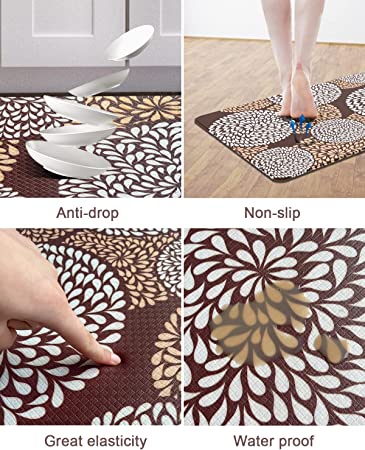 Artnice Kitchen Floor Mats 2 Piece,Floral Anti Fatigue Kitchen Rugs,Cu –  Joanna Home