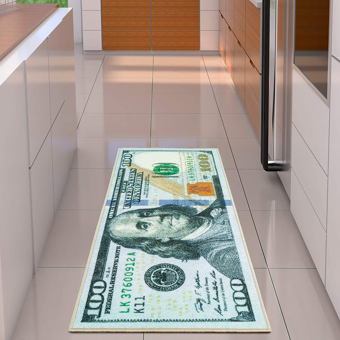 Hundred Dollar Bill Runner Rug, 22