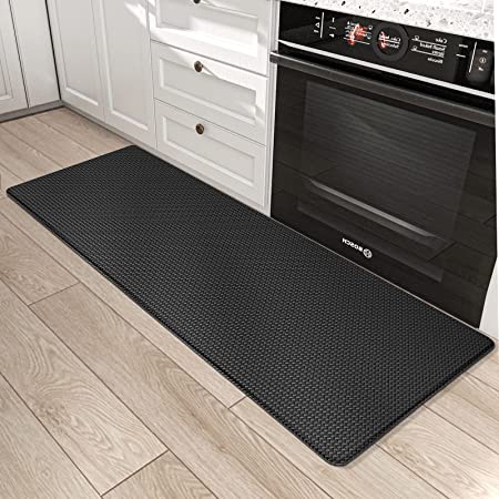 Kitchen Mat Anti Fatigue Cushioned Mats for Floor Runner Rug Padded Kitchen Mats for Standing, 17"x59", Grey