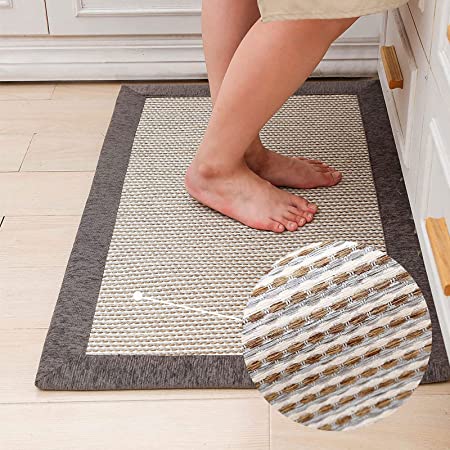 LUFEIJIASHI Small Kitchen Rugs and mats Non Skid Washable Kitchen Runner  Rug Absorbent Farmhouse Style Kitchen Floor mats for in Front of Sink  (Light