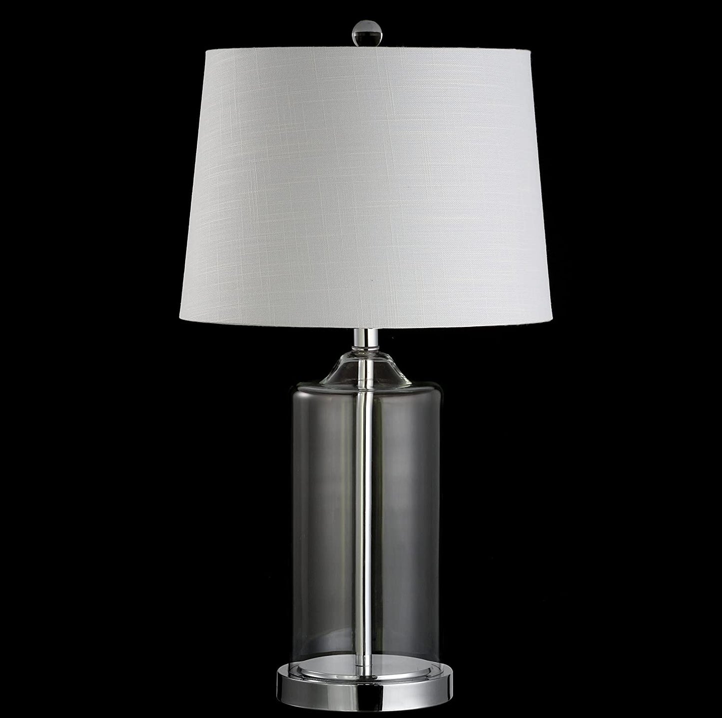 Walsh 25" Glass LED Table Lamp  Clear/Chrome