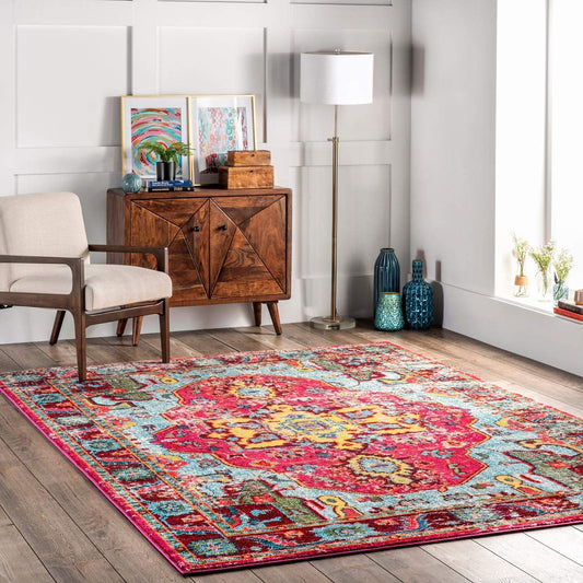 Corbett Vintage Boho Multi-Color Soft Area Rugs - Multiple Sizes Available