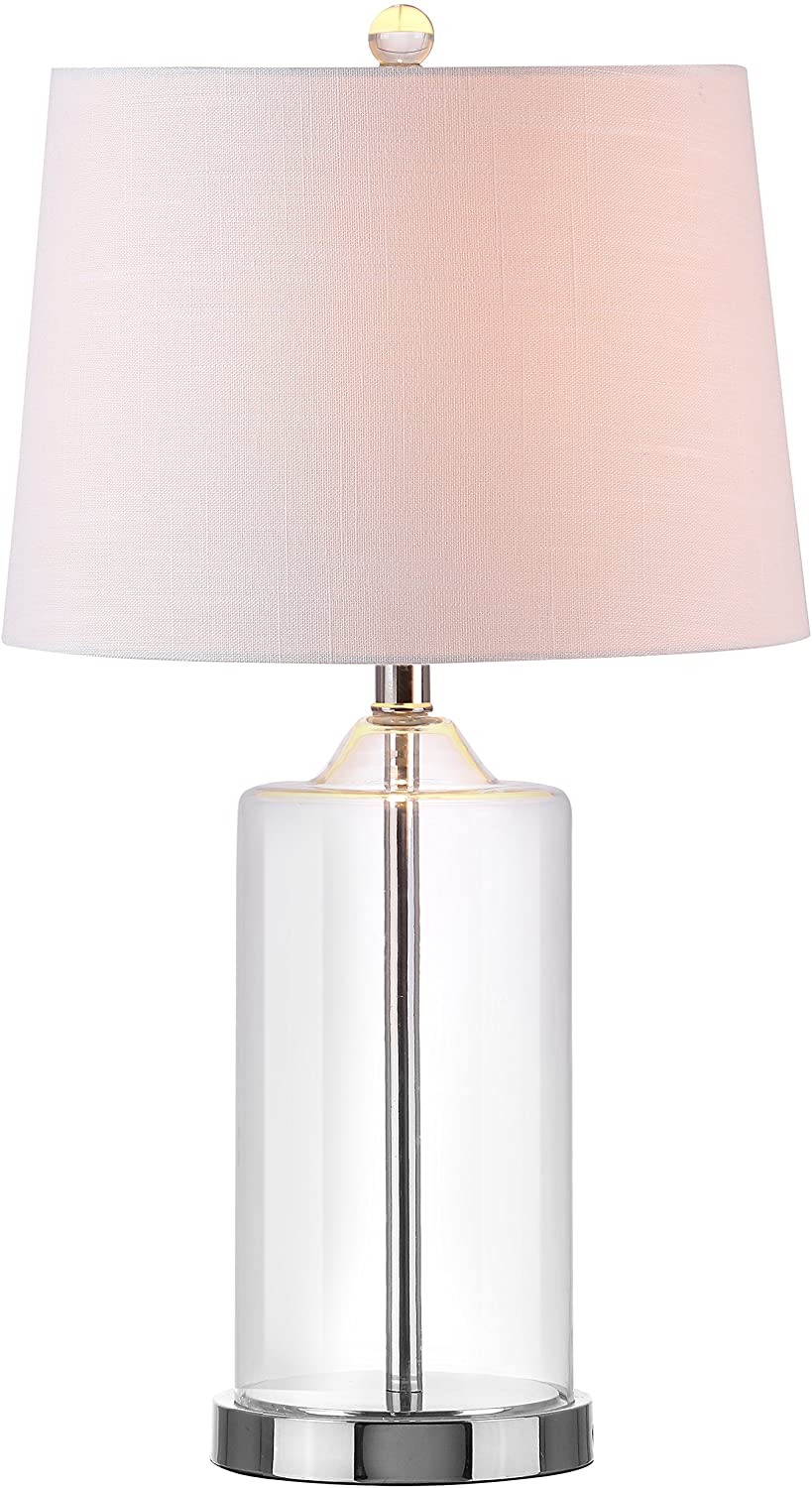 Walsh 25" Glass LED Table Lamp  Clear/Chrome