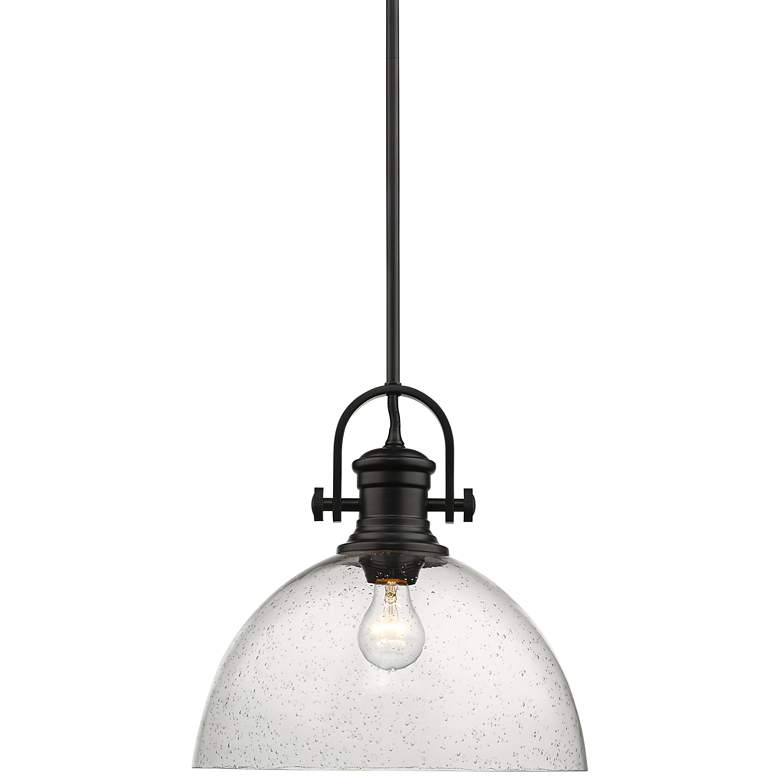 Hines 13 1/2" Wide Matte Black Pendant Light