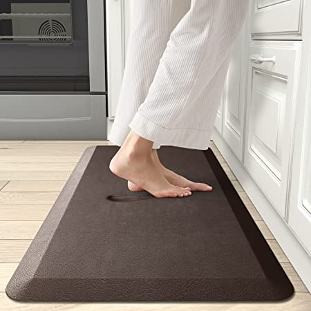 DEXI Kitchen Mat Cushioned Anti Fatigue Comfort Floor Runner Rug for Standing Desk Office,3/4 Inch Thick Cushion 17"x24" Dark Blue