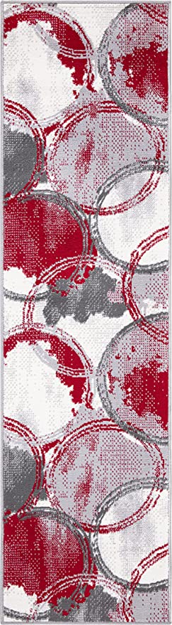 Evora Contemporary Modern Circles Area Rug