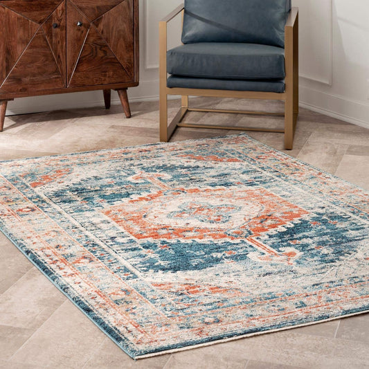 Persian Vintage Area Rug, Blue