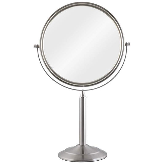 Satin Nickel 1X/3X Magnified Oversized Swivel Vanity Mirror