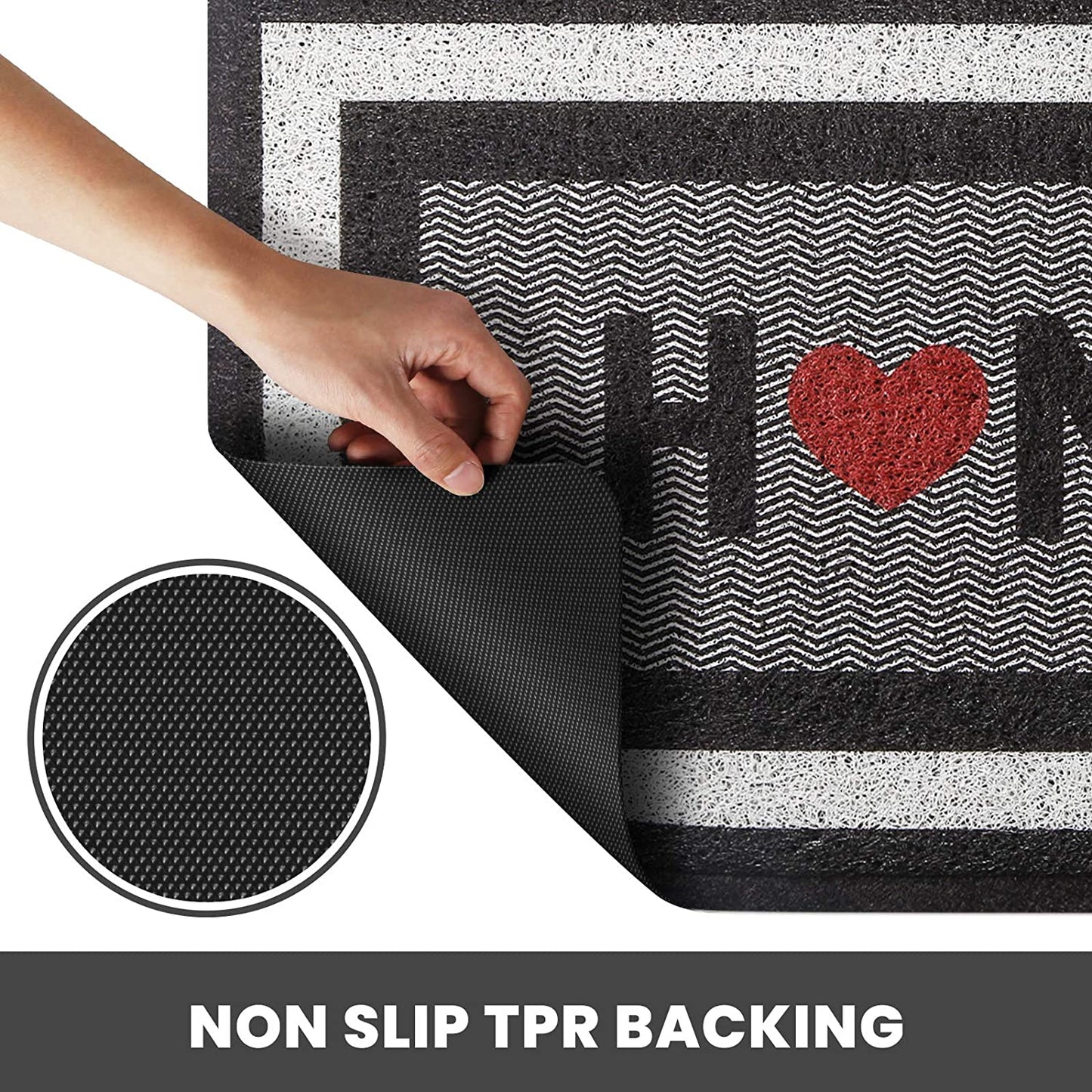 Trends 2 Pack Non Slip Outdoor Indoor Door Mat 30"x17"