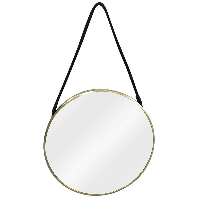 Crestview Collection Hadley Brass 24" Round Wall Mirror