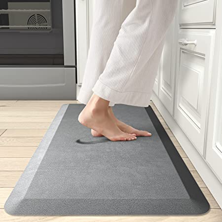 DEXI Kitchen Mat Cushioned Anti Fatigue Comfort Floor Runner Rug for Standing Desk Office,3/4 Inch Thick Cushion 17"x24" Dark Blue