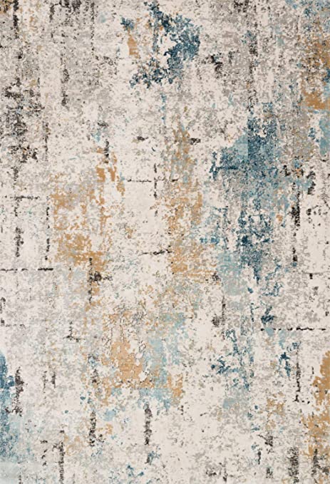 Loloi II Alchemy Collection ALC-05 Denim / Ivory, Contemporary 2'-8" x 4' Accent Rug