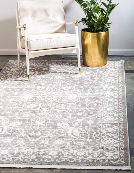 New Classical Collection Area Rug, Gray