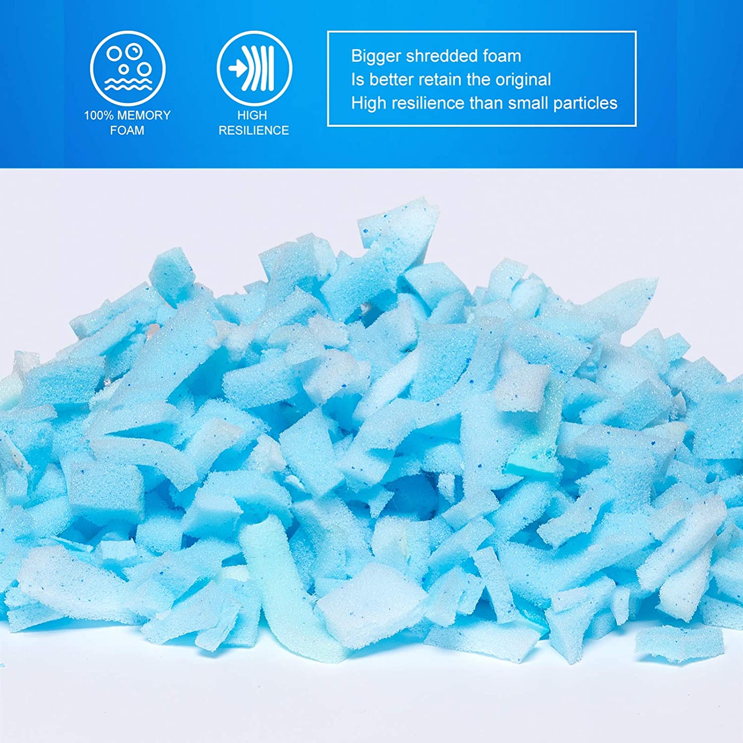 Shredded Memory Foam Filler - China Shredded Memory Foam and 2.5 Lbs  Shredded Foam price