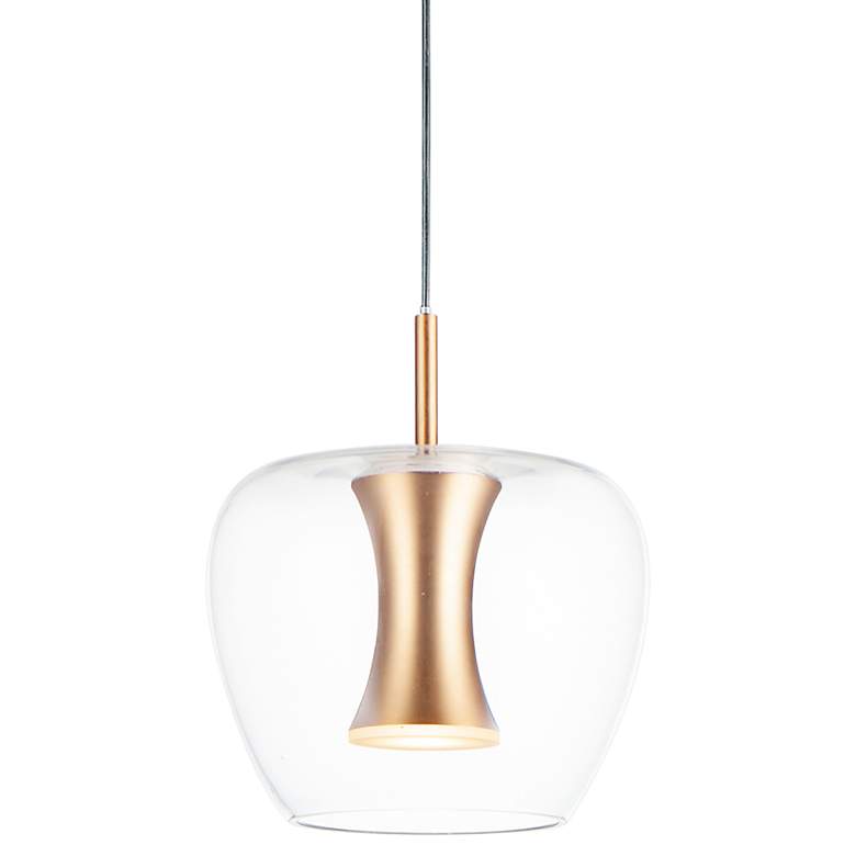 ET2 Newton 8 3/4" Wide Black Gold LED Mini Pendant Light