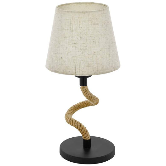 Eglo Rampside 15 3/4" High Black and Brown Accent Table Lamp