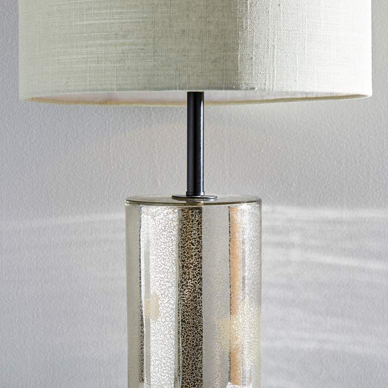 Cassandra Cracked Mercury Glass Column Table Lamp