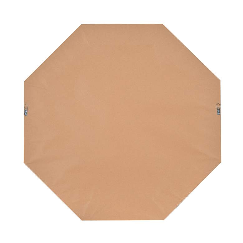 Saundra Green Slate and Brown 34" x 34" Octagon Wall Mirror