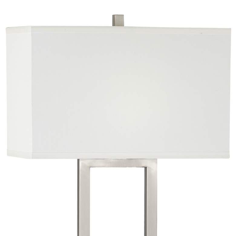 Everett Satin Nickel Open Column Floor Lamp