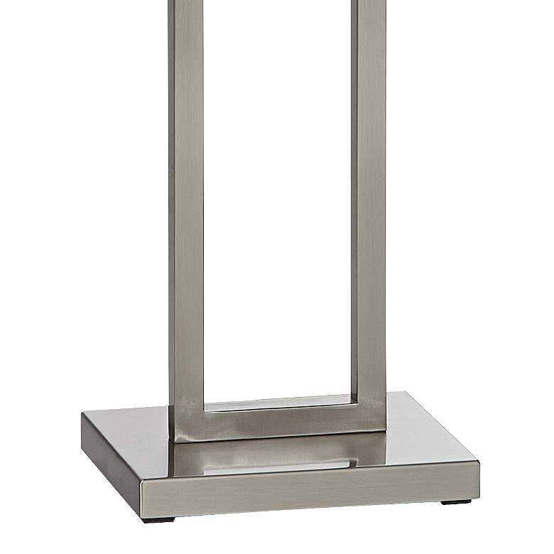 Everett Satin Nickel Open Column Floor Lamp