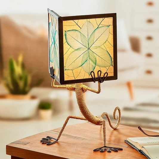 Eangee Enlightened Gecko Sea Blue Table Lamp