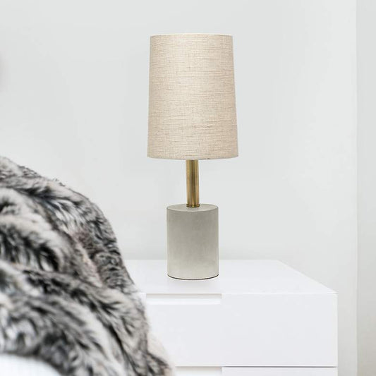 Lalia Home 18 1/2"H Khaki Gray Concrete Accent Table Lamp