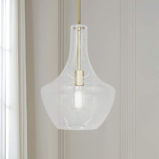 Fusion™ Harlow 12" Wide Brushed Brass Mini Pendant