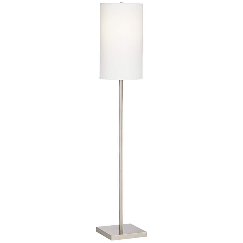 Coverly Brushed Nickel Finish Modern Floor Lamp