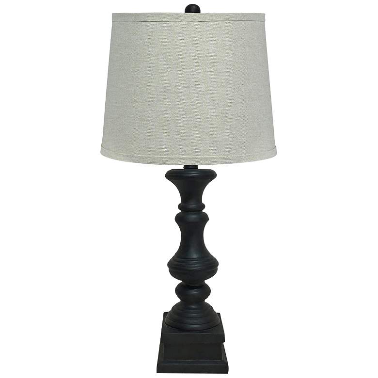 Austin Black Flax Shade Table Lamp