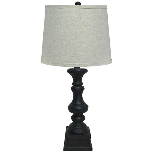 Austin Black Flax Shade Table Lamp