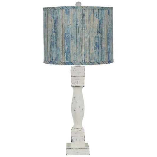 Gables White Country Planks Shade Table Lamp