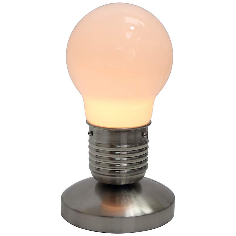 Simple Designs Sand Nickel Edison Bulb Idea Touch Mini Desk Lamp