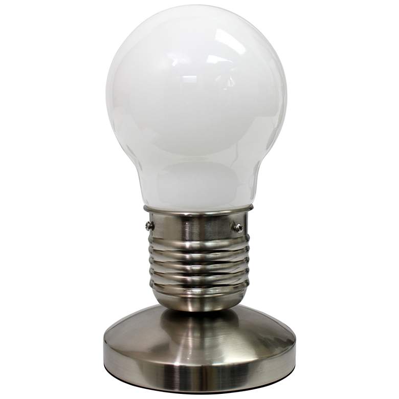 Simple Designs Sand Nickel Edison Bulb Idea Touch Mini Desk Lamp