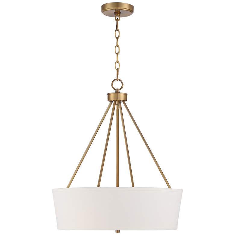 Saffira 20" Wide Warm Gold Modern Luxe Drum Pendant Light