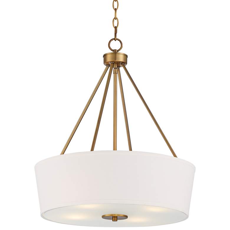 Saffira 20" Wide Warm Gold Modern Luxe Drum Pendant Light