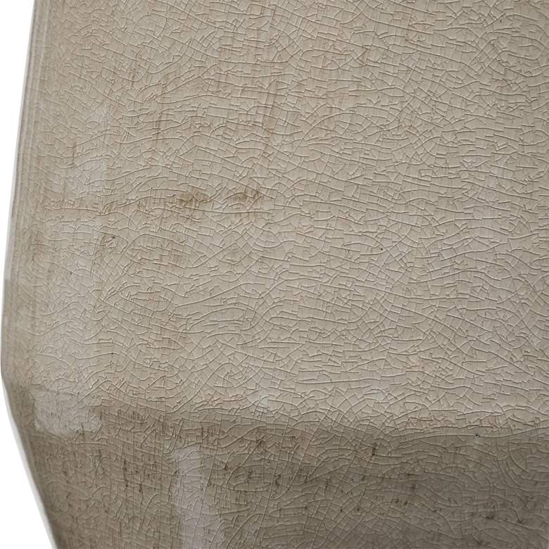 Volterra Crackled Taupe-Gray Ceramic Table Lamp