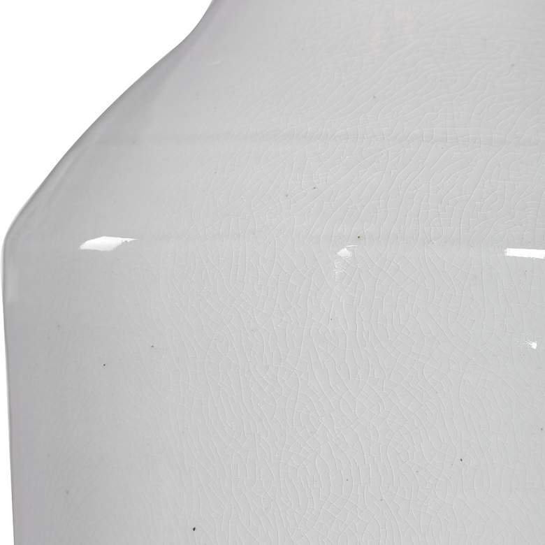 Dakota White Crackle Glaze Ceramic Table Lamp