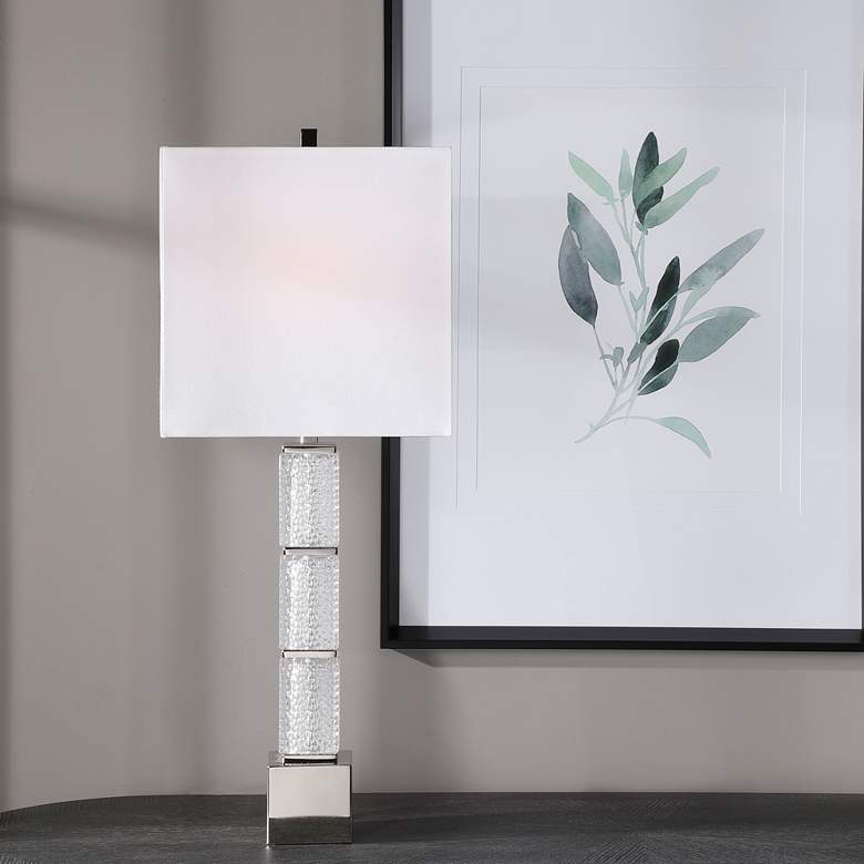 Dunmore Textured Dimpled Glass Table Lamp