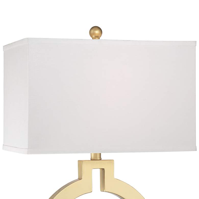 Gold Ring Open Base USB Table Lamps Set of 2