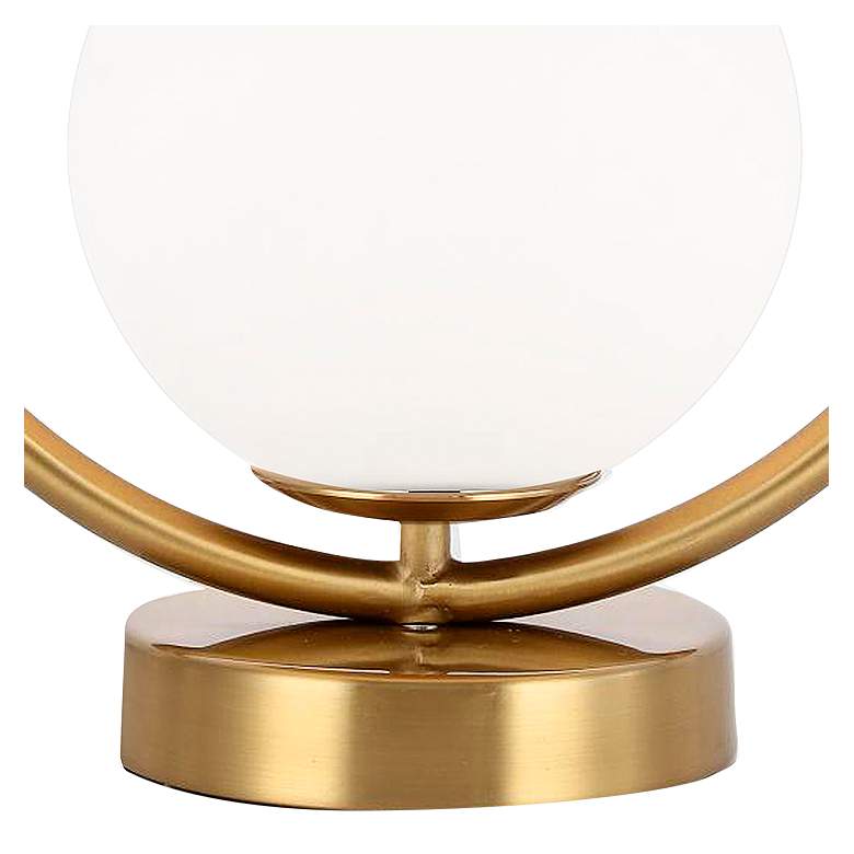 Adrienna 11" High Aged Brass Accent Table Lamp