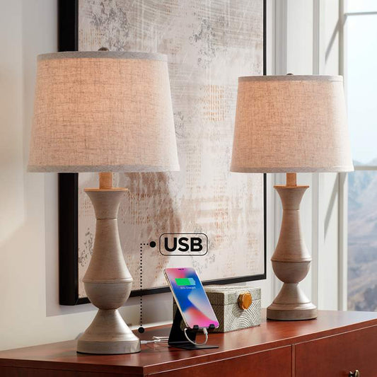 Avery Touch USB Lamps with LED Bulbs Set of 2